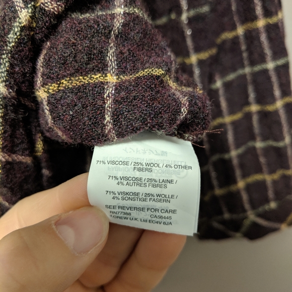 Madewell ruffle trim plaid button down - Picture 6 of 6